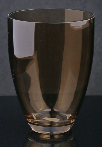 Ваза конусная стеклянная 25х18,5 см топаз Wrzesniak Glassworks