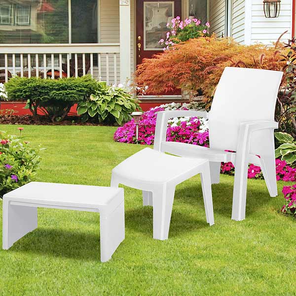 Столик раскладной для шезлонга Curver Lago белый