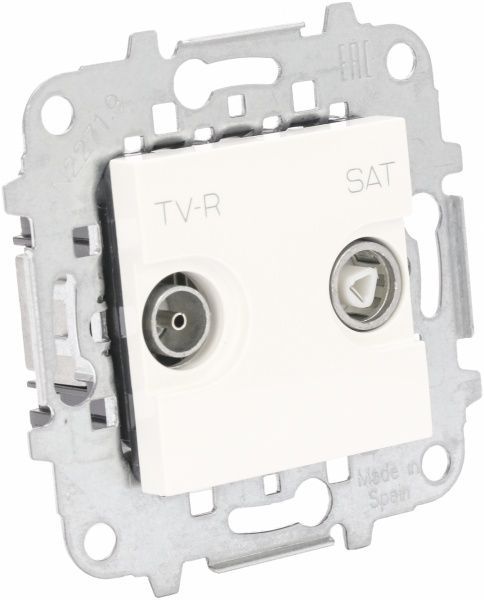 Розетка TV+R+SAT оконечная ABB Zenit белый N2251.7 BL Z