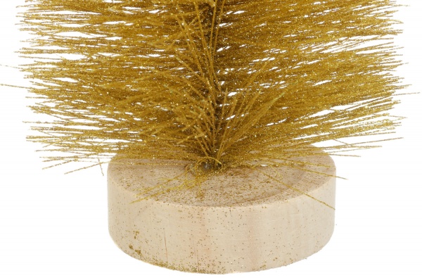 Елка декоративная настольная золотая 13x40 см