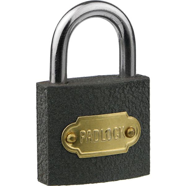 Замок навіснийзамок навісний навесной 38 мм серый відкритий (амбарний)