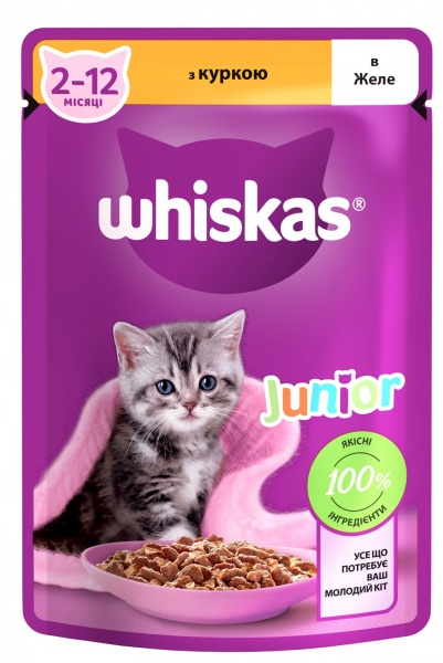 Корм Whiskas в желе з куркою 80 г