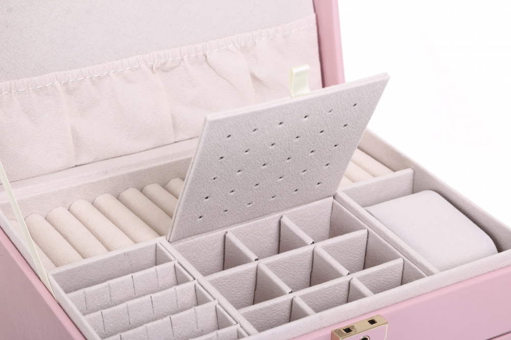 Шкатулка для украшений Chic 23х17х13 розовая