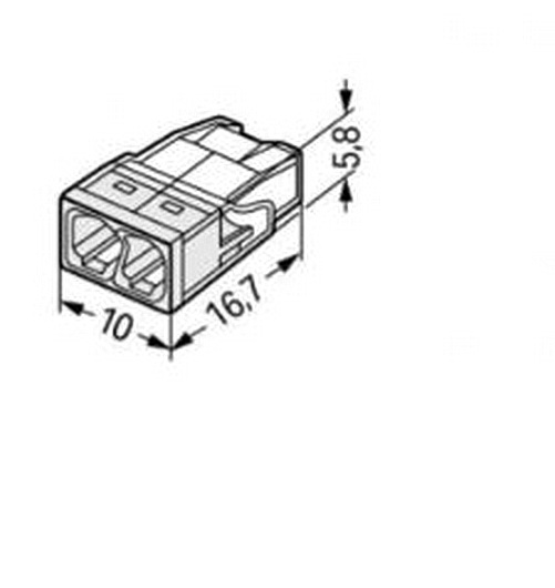 Клема быстрого монтажа WAGO на 2 проводника 0,5-2,5 мм² (с пастой) 3 шт./уп. белый матовый 22-7324-2УW