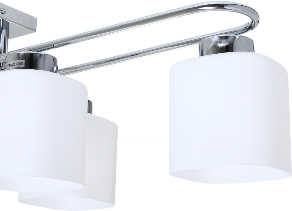 Люстра Sensio Orlean 6x40 Вт E27 хром/белый LS-07380/6W-E2740W