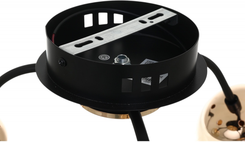 Люстра потолочная Sensio Bordo 3x40 Вт E27 черный с золотистым LS-35818/3BG-E2740W