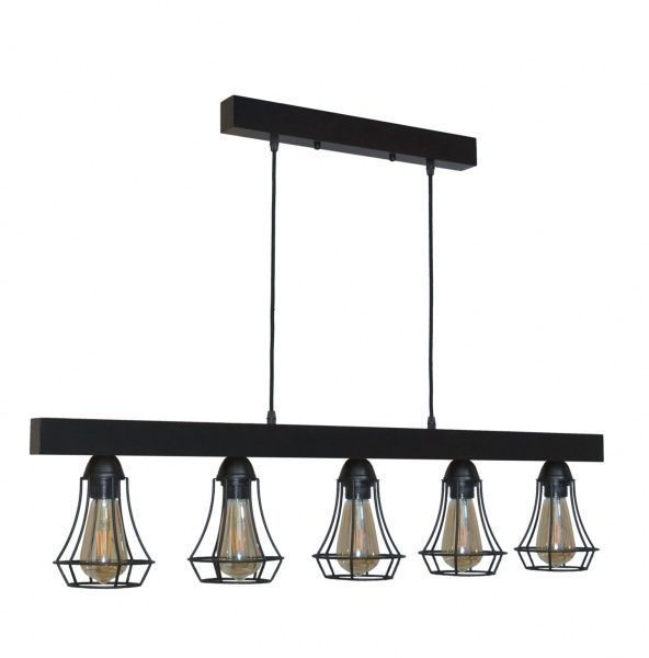 Підвіс Геотон Крона 0529-5 5x60 Вт E27 венге 48749 