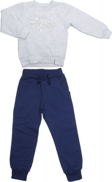 Комплект для дівчаток Фламінго 454-309 р.92 темно-синій/меланж 