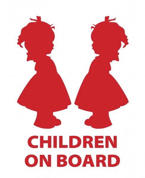 Светоотражающая наклейка LOOM Children On Board 3 LM-10210-red для твердых поверхностей