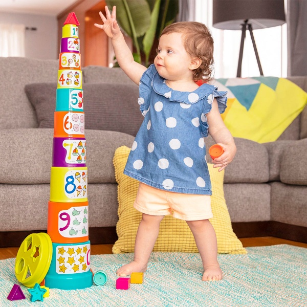 Игровой набор Battat Lite Сортер-пирамидка два в одном BT2611Z