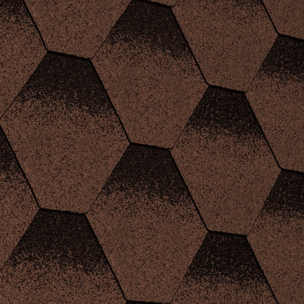 Битумная черепица MATIZOL® RESIDENCE сота коричневый оттененный 3 кв.