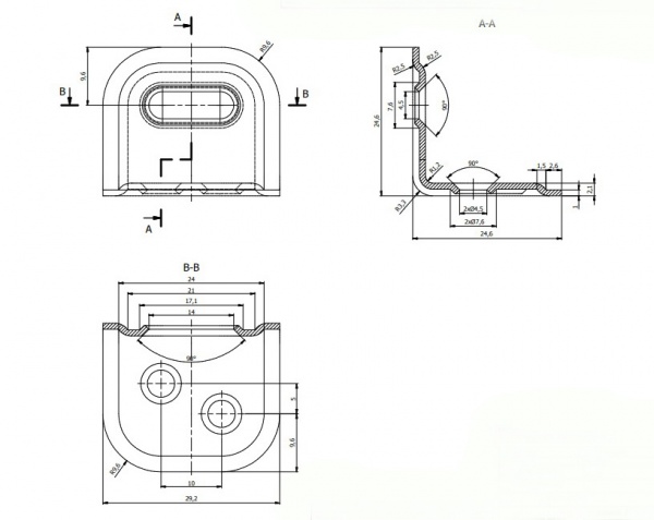 Кутник монтажний Domax рівносторонній 25x25x29 мм 2 мм FKS1