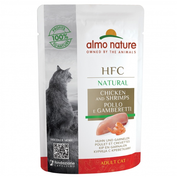 Консерва Almo Nature HFC Cat Natural з куркою та креветками 55 г