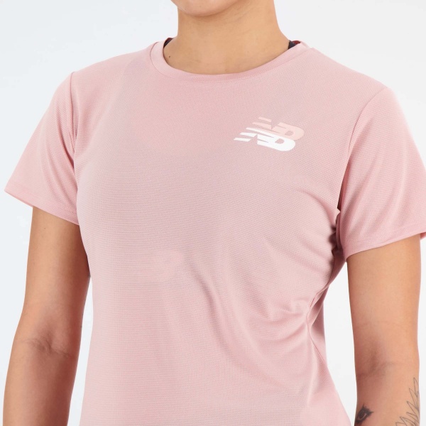 Футболка New Balance GRAPHIC ACCELERATE SS TOP WT23224POO р.S розовый