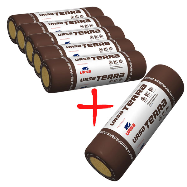 Изоляция Ursa Terra 40 RN теплоизоляция 50 мм 5+1