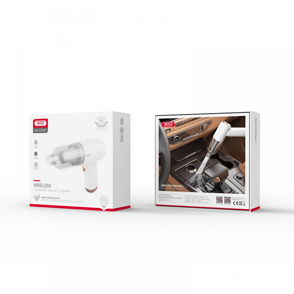 Пылесос автомобильный Xo white