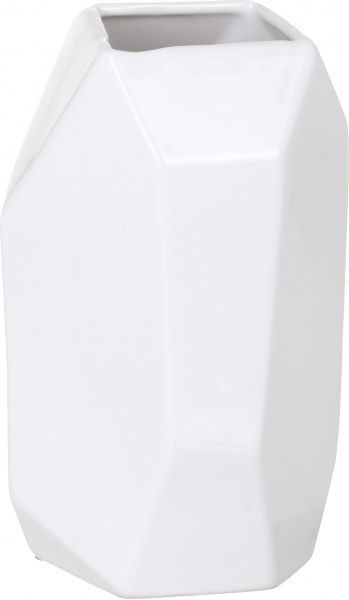 Ваза Полігональ біла 13x12x21 см Eterna