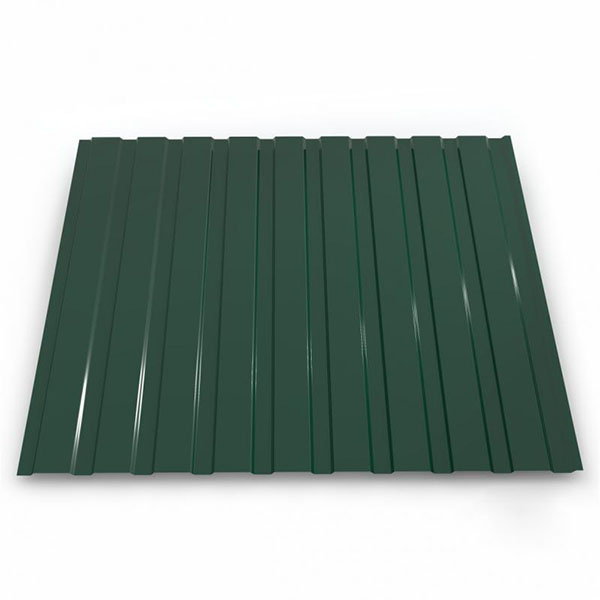 Профнастил глянцевий PSM ПР-8А 0,45x1207x2000 мм RAL 6005 зелений