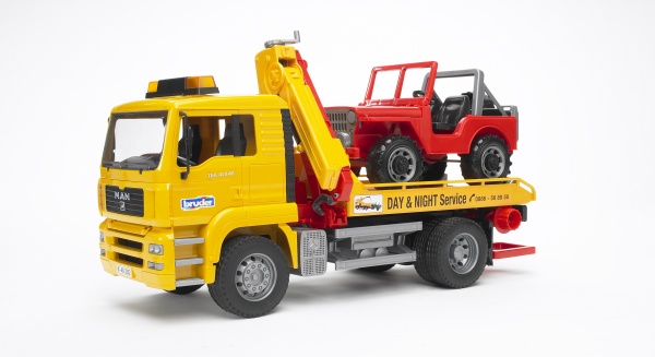 Евакуатор Bruder MAN з навантажувачем + Джип М1:16 02750