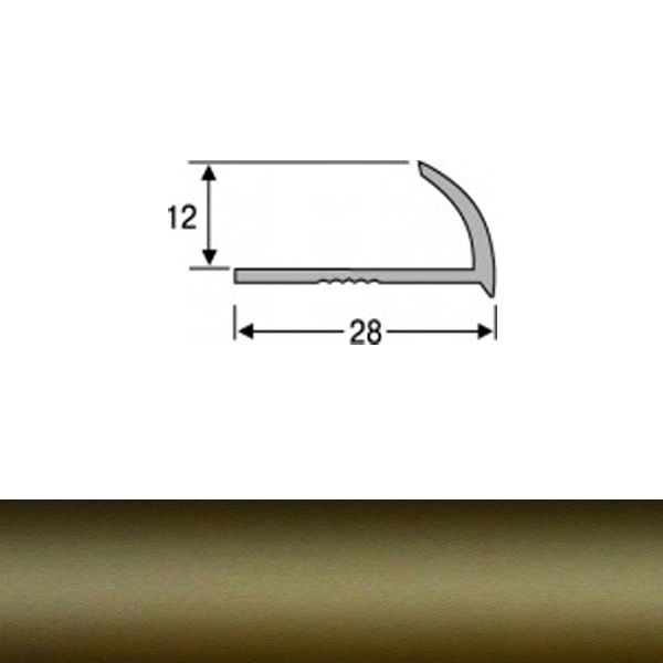 Поріжок алюмінієвий НАП12 анодований TIS 2700 мм бронза