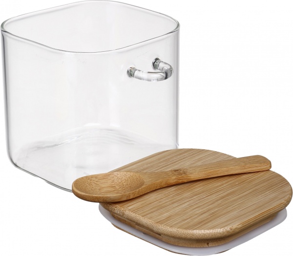 Ємність для зберігання з бамбуковою кришкою та ложкою 600 мл S&T