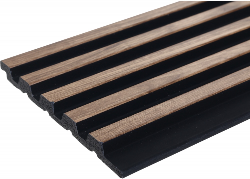 3D-панель с ПВХ JP34-4325 119х12х2900 мм (0,34 м.кв) фуджи с черным