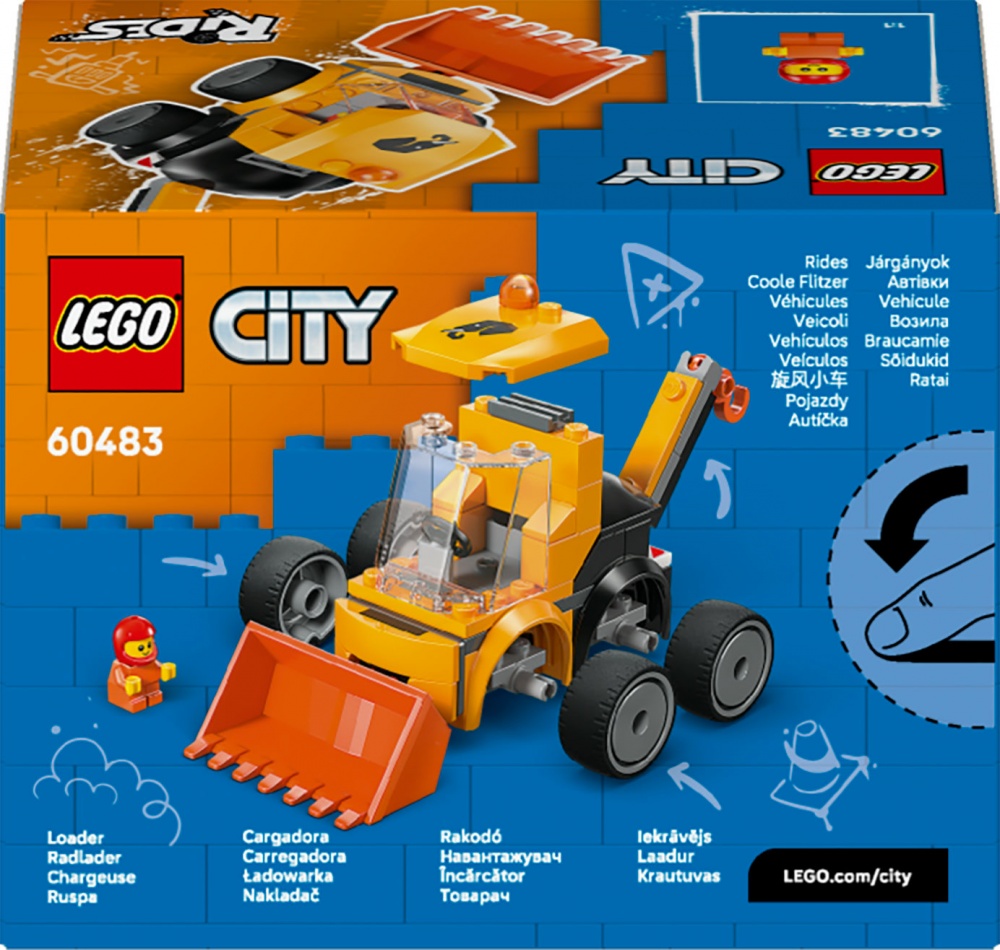 Конструктор LEGO City Автомобили – Строительный погрузчик. 60483