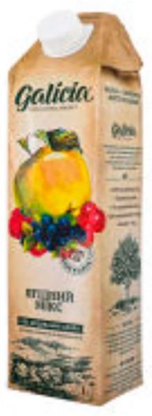 Сок Galicia с мякотью из смеси фруктов «Ягодный микс» гомогенизированный 1л 