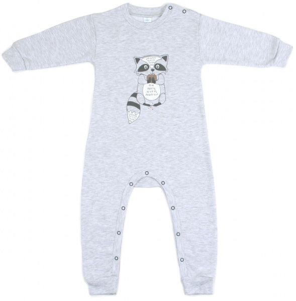 Комбинезон Baby Veres Little raccon р.80 серый с рисунком 