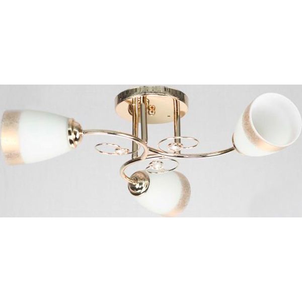 Люстра потолочная Геотон Е647-3 3x60 Вт E27 золото 