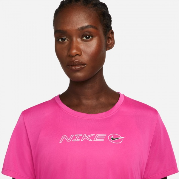 Футболка Nike W NK ONE DF CLRK STD SS CRP TP DM7391-621 р.L рожевий