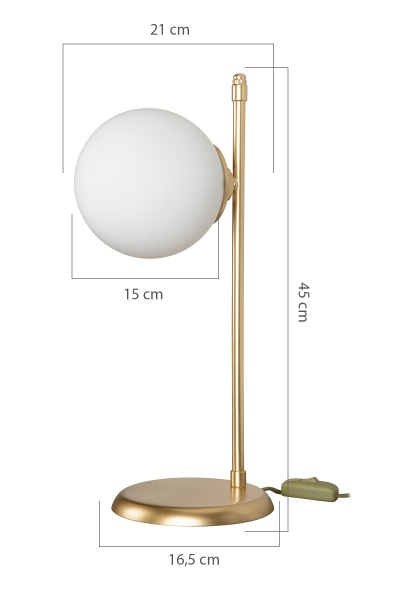 Настольная лампа Dolphin 1xE27 золото MDL.4755 