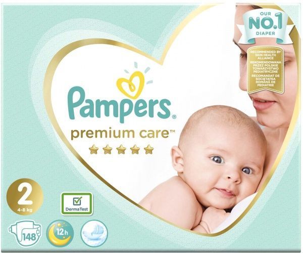 Подгузники Pampers Premium Care New Baby Mini 2 4-8 кг 148 шт.