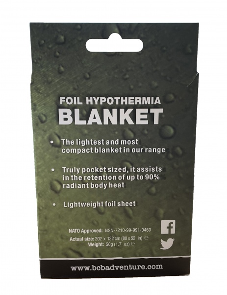Термоковдра BCB Гіпотермічна рятувальна ковдра, 202х132 см (NATO approved)