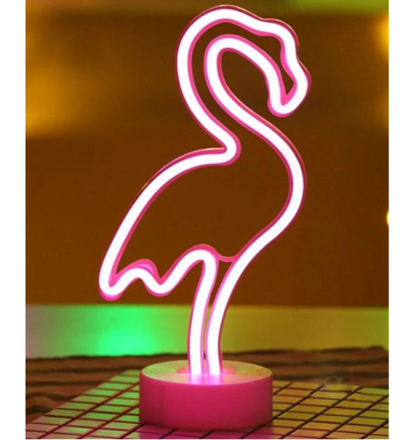 Настольная лампа Luna Neo Фламинго 1x1,7 Вт без цоколя розовый