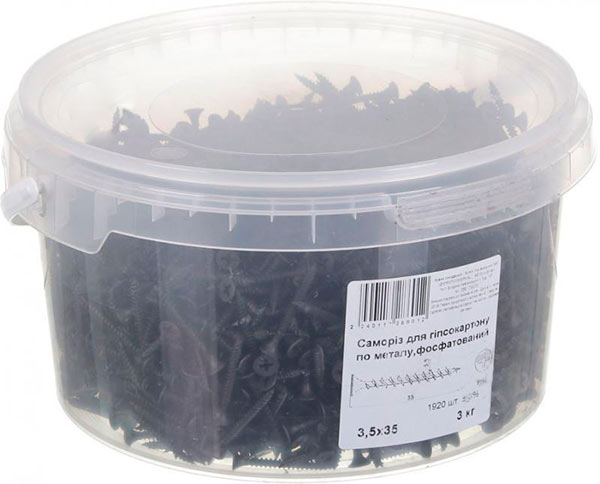 Саморез по металлу фосфатированный 3,5x35 мм 3 кг