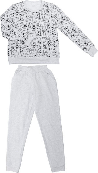 Костюм домашній жіночий Flis clothes Сімейка р. S сірий 