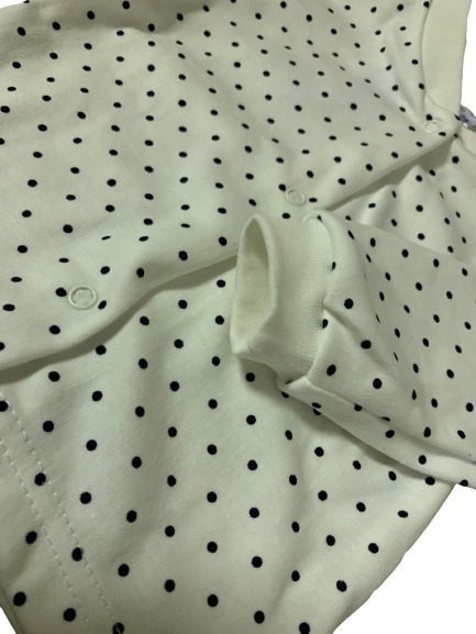 Кофточка детская унисекс Моя планета чорный горошек р.62 белый с принтом