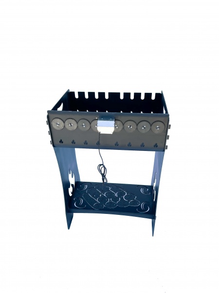 Мангал-барбекю BORO розбoрный с автоматической шашлычницей на 8 шампуров