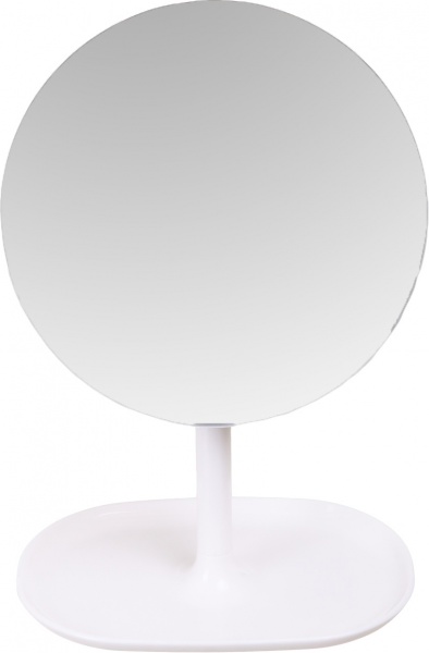 Зеркало косметическое круглое ST 16x21,5 см белое