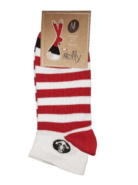 Носки мужские Молли Якорь р. 25 бело-красный 1 пар 