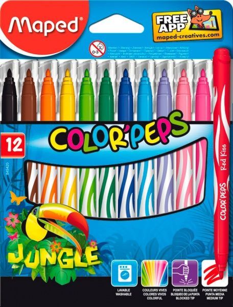 Набір фломастерів 12 штук JUNGLE INNOVATION MP845445 8 Maped