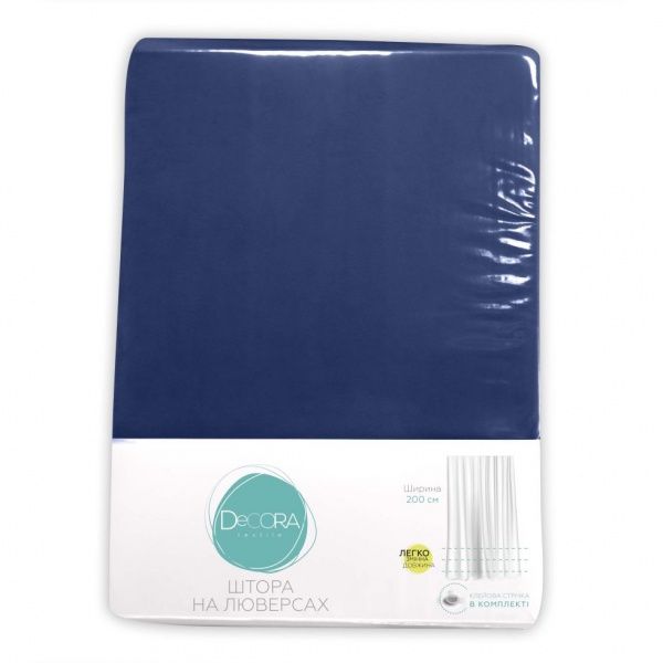 Штора Velour 200х258 см синий Decora textile