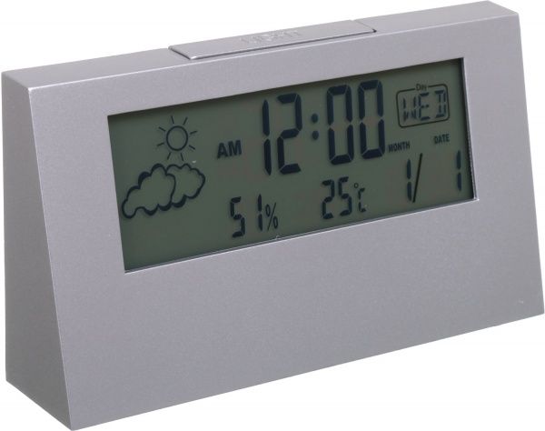 Годинник настільний Spirit 13.5х3.1х7.4 см срібний