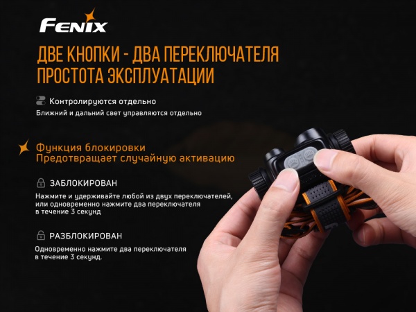 Фонарик на голову Fenix Тактический HM65R, 1400лм