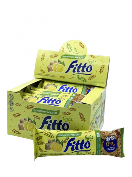 Батончик Fitto Light лимон-имбирь 