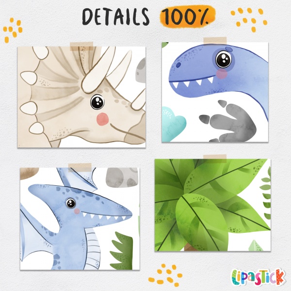 Стикеры-паттерны Lipastick Динозавры 120х80 см 7202102