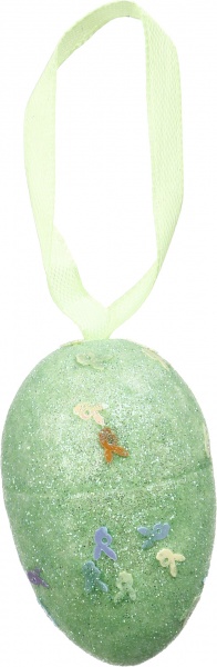 Декорация пасхальная Яйца глиттер с лентой набор из 6 шт.