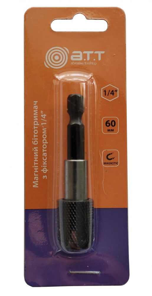 Держатель бит A.T.T. магнитный 60 мм с фиксатором
