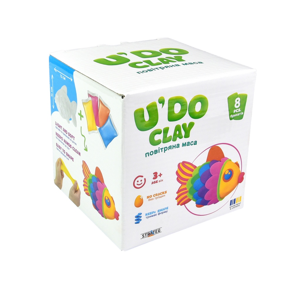 Набір для ліплення Strateg Рибка U'DO Clay 30748